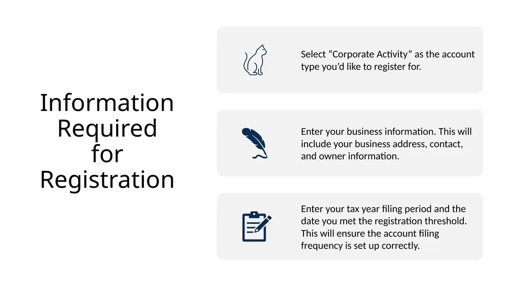 How to Register for Corporate Activity Tax A - slide 5 of 8
