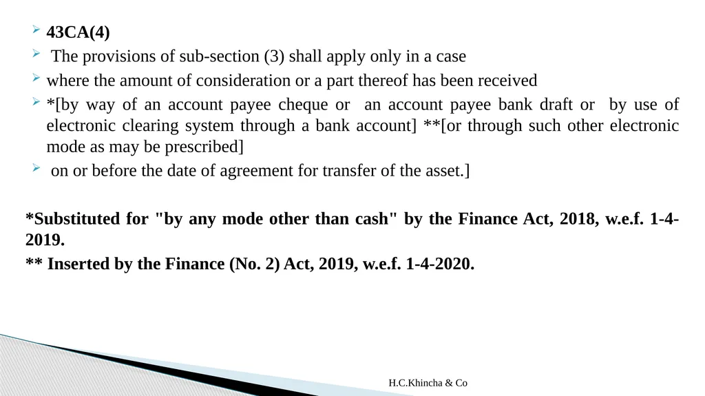 H.C.Khincha & Co ISSUES IN SECTION 45(5A), 50C AND - slide 167 of 278