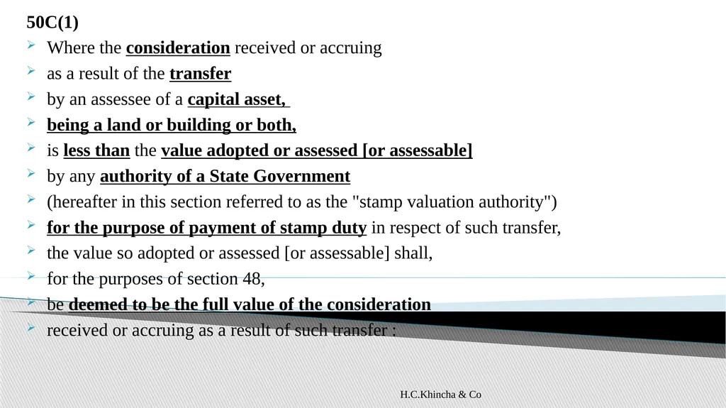 H.C.Khincha & Co ISSUES IN SECTION 45(5A), 50C AND - slide 68 of 278