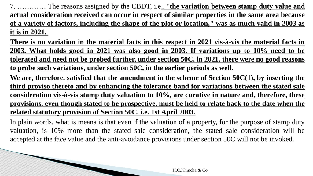 H.C.Khincha & Co ISSUES IN SECTION 45(5A), 50C AND - slide 115 of 278
