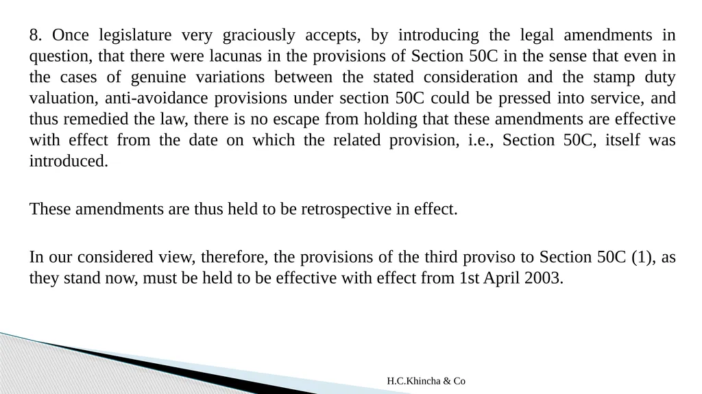 H.C.Khincha & Co ISSUES IN SECTION 45(5A), 50C AND - slide 116 of 278