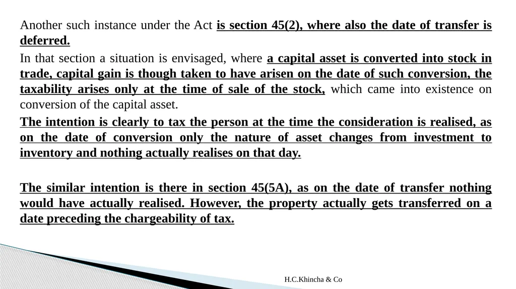 H.C.Khincha & Co ISSUES IN SECTION 45(5A), 50C AND - slide 33 of 278