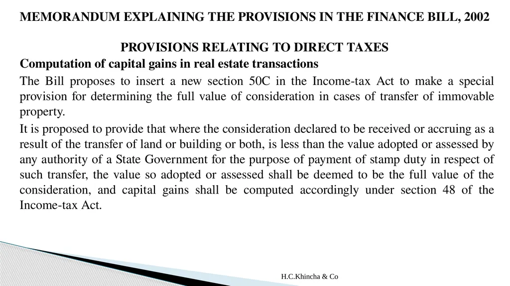 H.C.Khincha & Co ISSUES IN SECTION 45(5A), 50C AND - slide 66 of 278