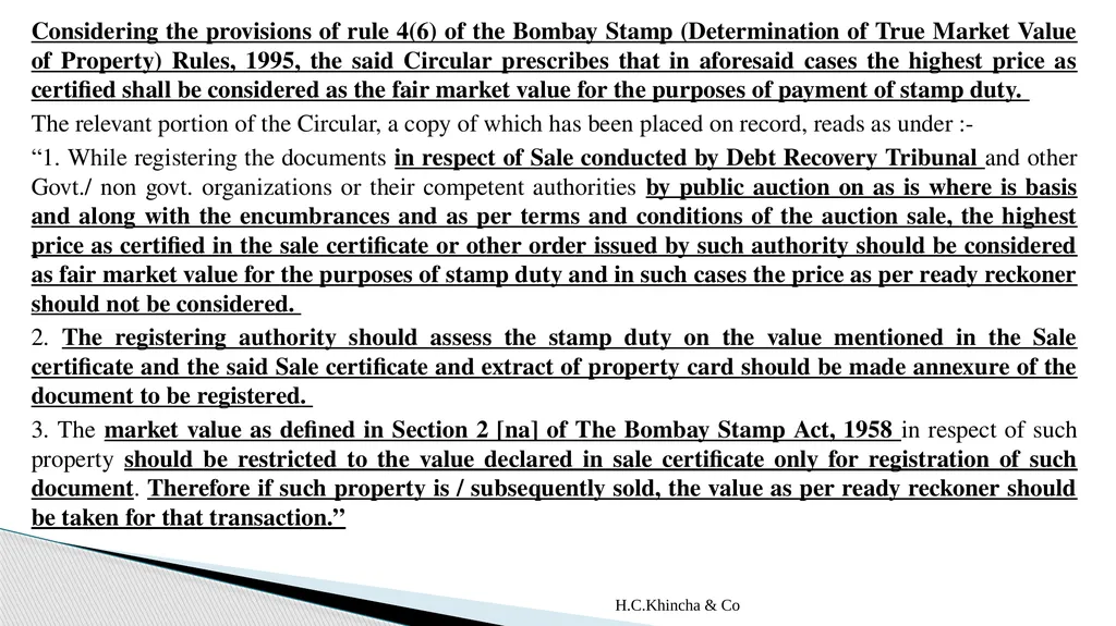 H.C.Khincha & Co ISSUES IN SECTION 45(5A), 50C AND - slide 159 of 278