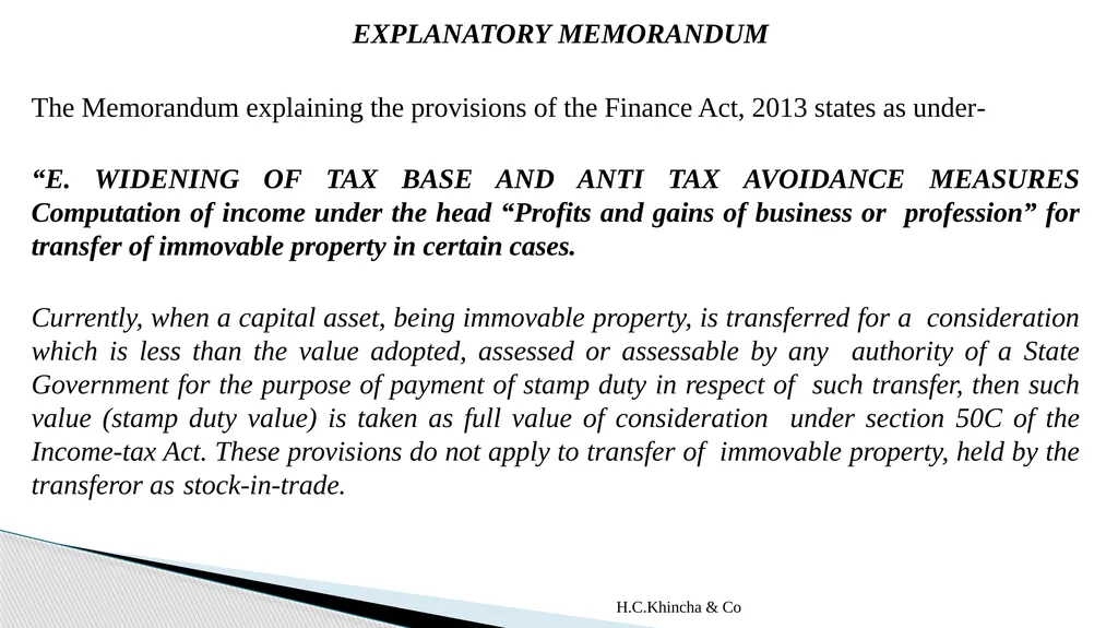 H.C.Khincha & Co ISSUES IN SECTION 45(5A), 50C AND - slide 161 of 278