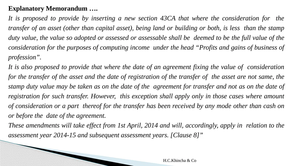 H.C.Khincha & Co ISSUES IN SECTION 45(5A), 50C AND - slide 162 of 278