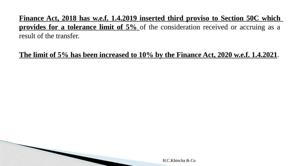 H.C.Khincha & Co ISSUES IN SECTION 45(5A), 50C AND - slide 111 of 278