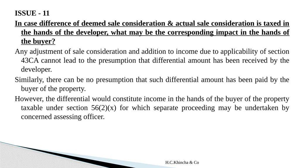 H.C.Khincha & Co ISSUES IN SECTION 45(5A), 50C AND - slide 192 of 278