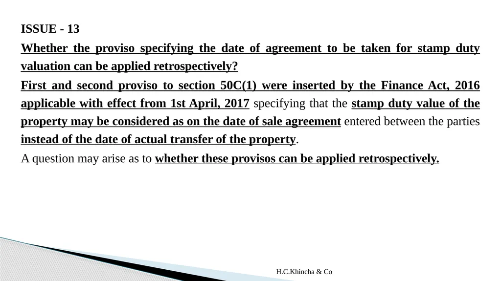H.C.Khincha & Co ISSUES IN SECTION 45(5A), 50C AND - slide 142 of 278