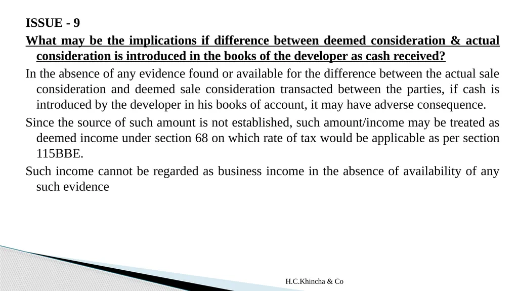 H.C.Khincha & Co ISSUES IN SECTION 45(5A), 50C AND - slide 189 of 278