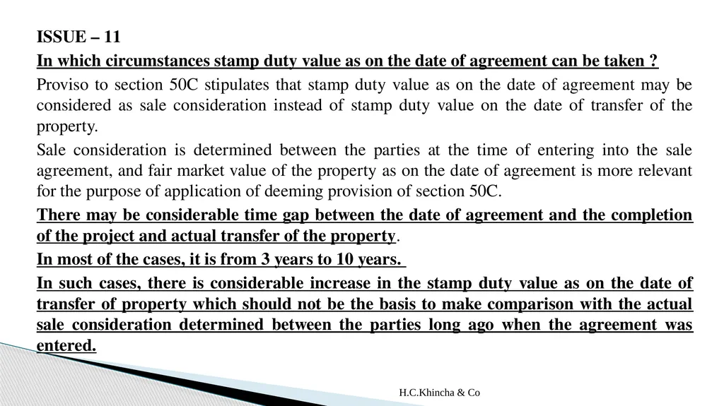 H.C.Khincha & Co ISSUES IN SECTION 45(5A), 50C AND - slide 138 of 278