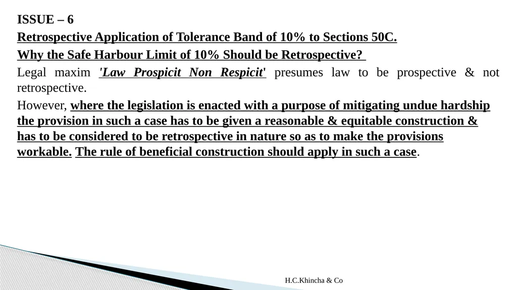 H.C.Khincha & Co ISSUES IN SECTION 45(5A), 50C AND - slide 109 of 278