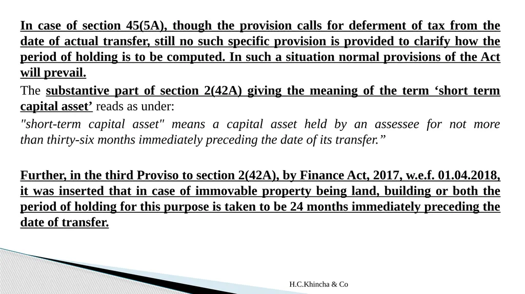 H.C.Khincha & Co ISSUES IN SECTION 45(5A), 50C AND - slide 35 of 278