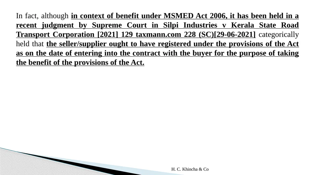 H.C.Khincha & Co ISSUES IN SECTION 45(5A), 50C AND - slide 254 of 278