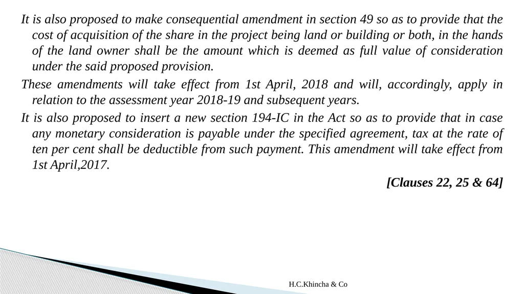 H.C.Khincha & Co ISSUES IN SECTION 45(5A), 50C AND - slide 24 of 278