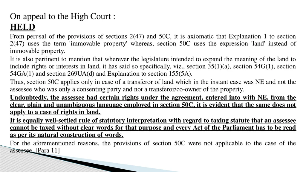 H.C.Khincha & Co ISSUES IN SECTION 45(5A), 50C AND - slide 84 of 278