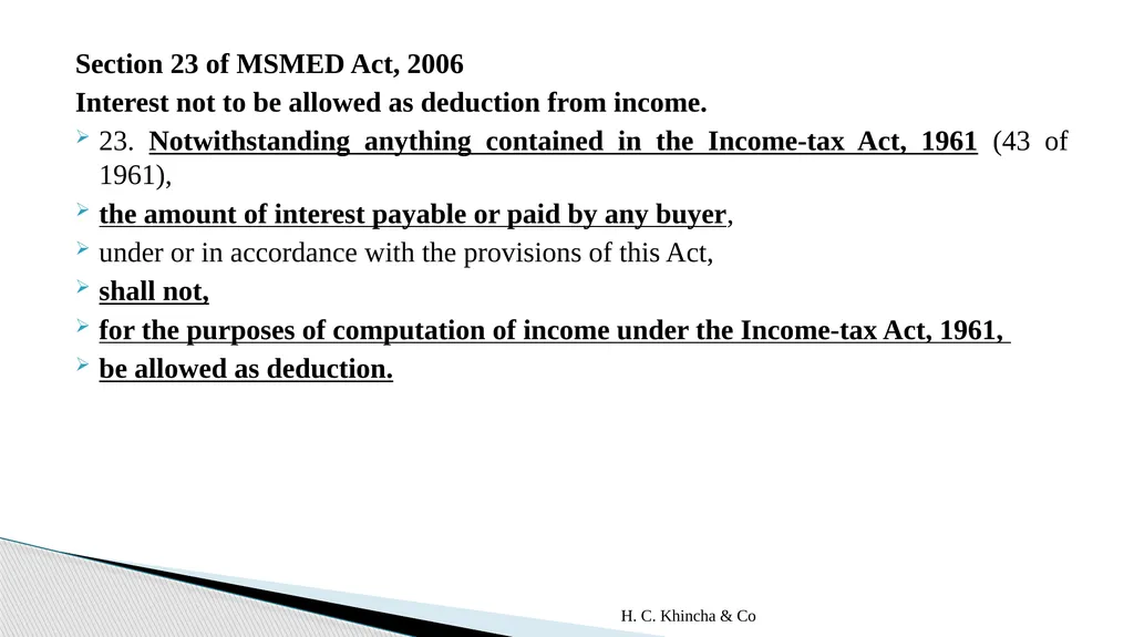 H.C.Khincha & Co ISSUES IN SECTION 45(5A), 50C AND - slide 250 of 278