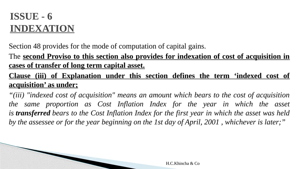 H.C.Khincha & Co ISSUES IN SECTION 45(5A), 50C AND - slide 37 of 278