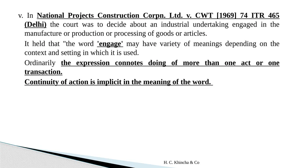 H.C.Khincha & Co ISSUES IN SECTION 45(5A), 50C AND - slide 223 of 278