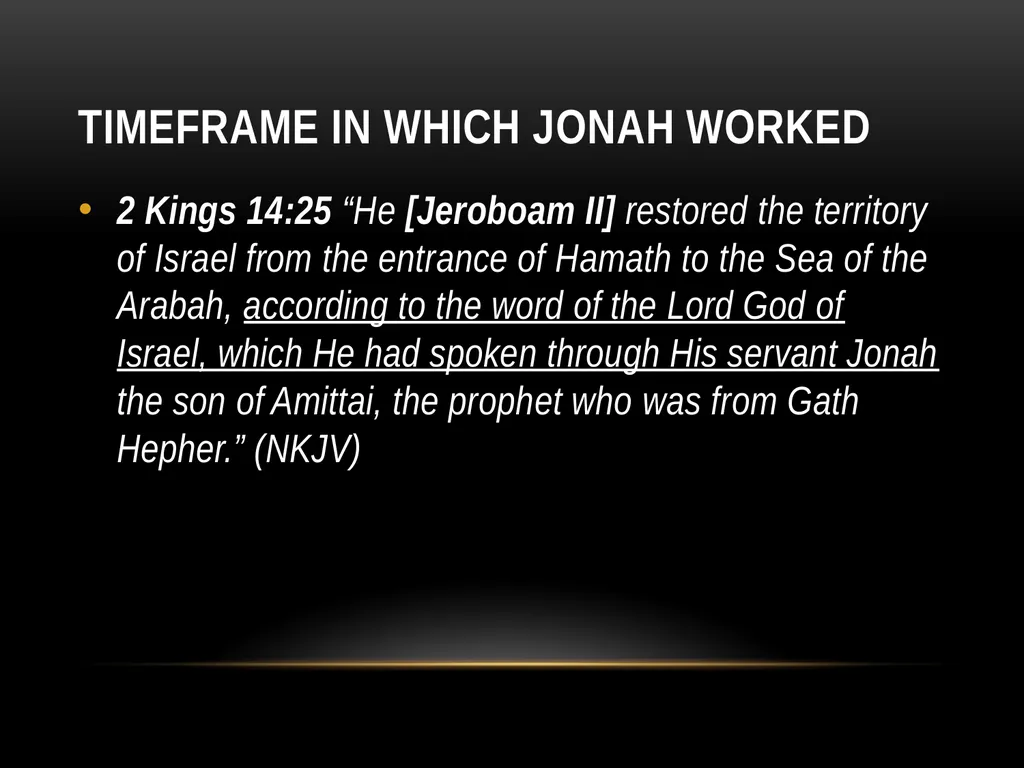 Part 1 “Lessons from Jonah” Lessons From Jonah We - slide 5 of 23