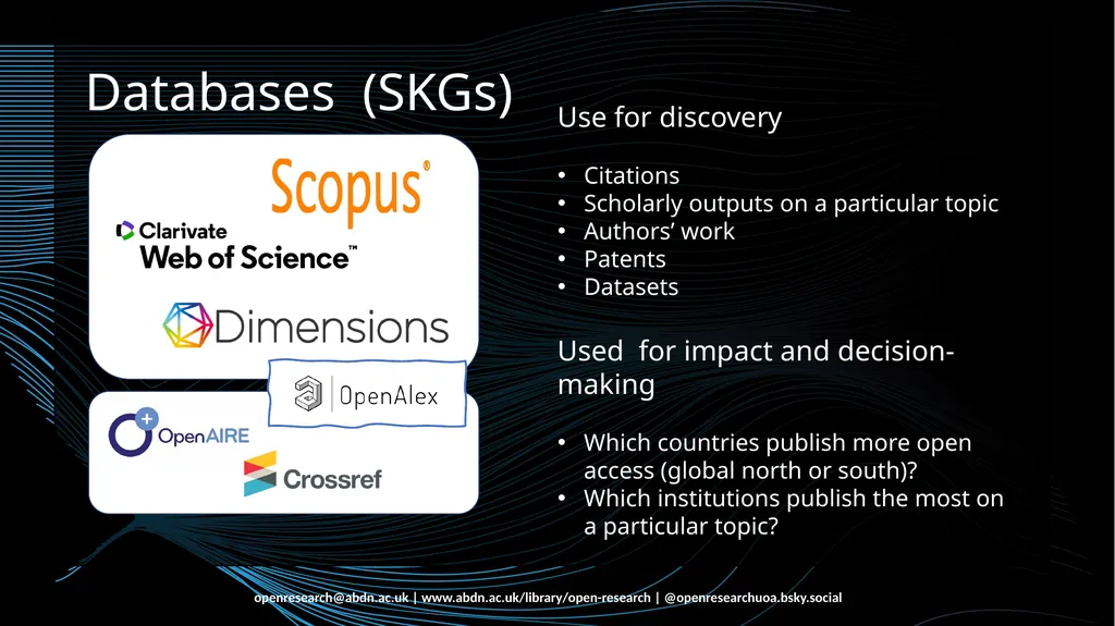 Introduction to OpenAlex Francesca Soldati Open - slide 4 of 20
