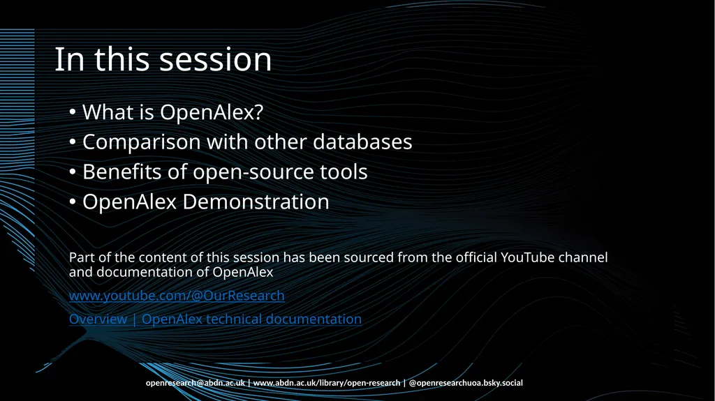 Introduction to OpenAlex Francesca Soldati Open - slide 2 of 20