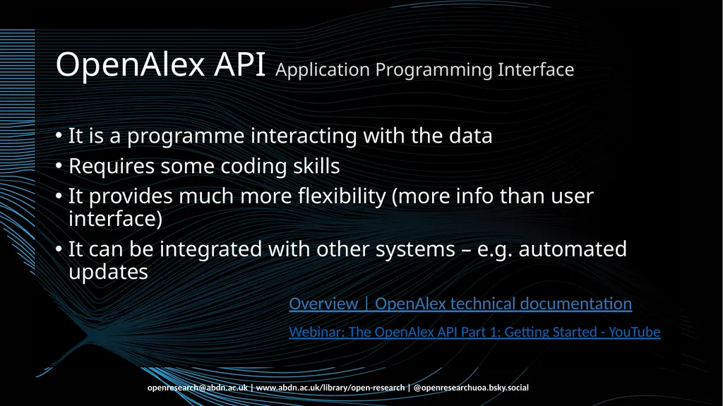 Introduction to OpenAlex Francesca Soldati Open - slide 14 of 20