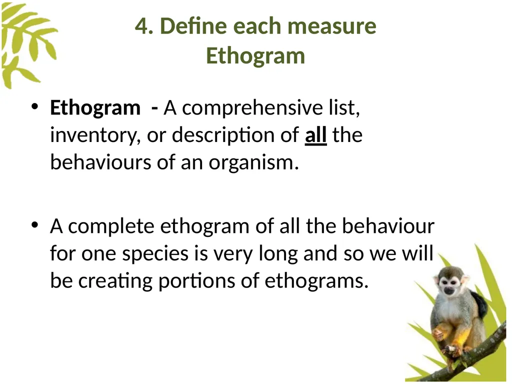 Measuring Behaviour Learning Outcomes Background - slide 20 of 43