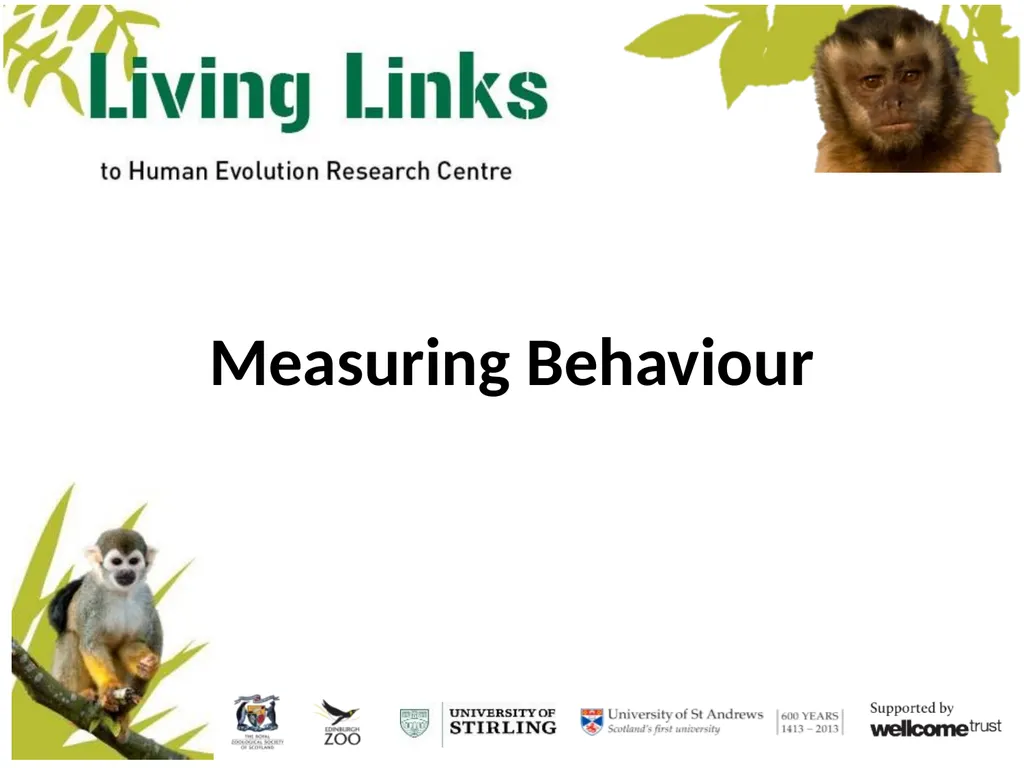 Measuring Behaviour Learning Outcomes Background - slide 1 of 43