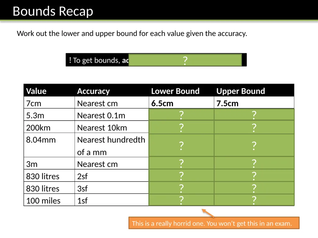 GCSE: Bounds Dr J Frost - slide 3 of 9