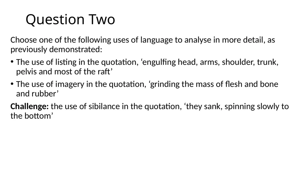 Jaws AQA English Language Paper One Practice - slide 22 of 24