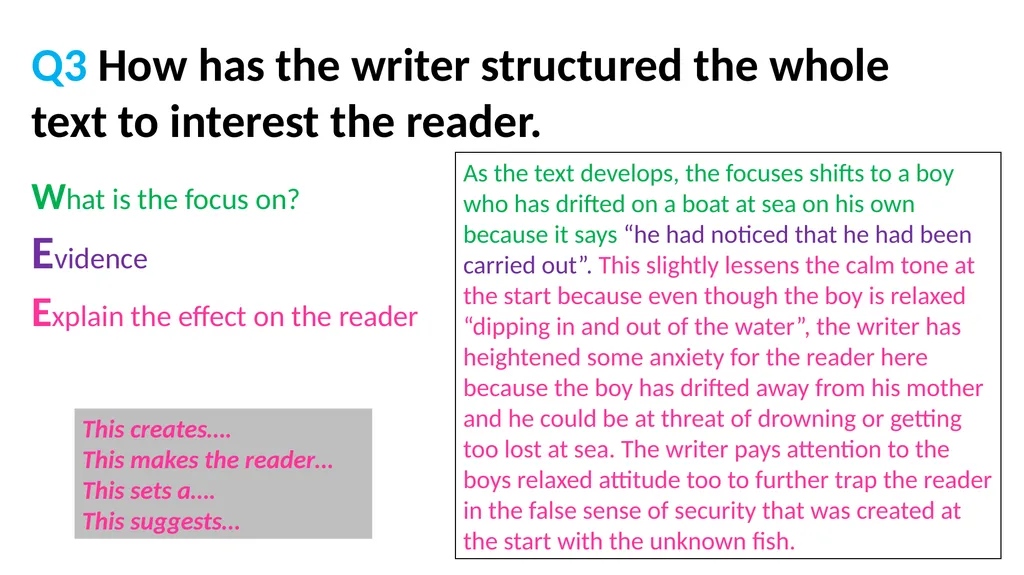 Jaws AQA English Language Paper One Practice - slide 13 of 24