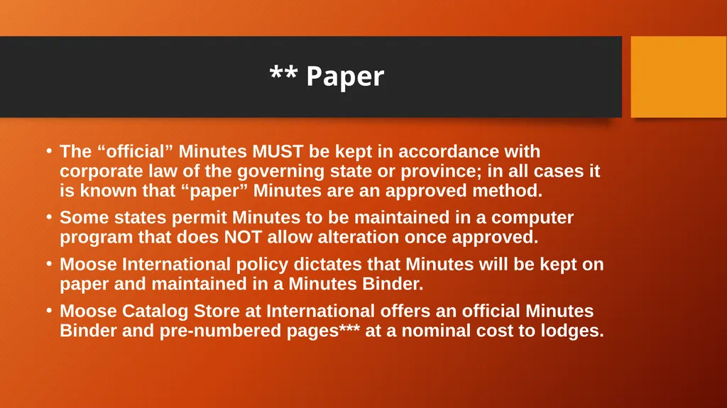 Minutes Everything you never wanted to know. What - slide 14 of 32
