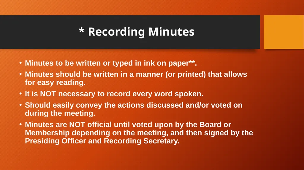 Minutes Everything you never wanted to know. What - slide 12 of 32