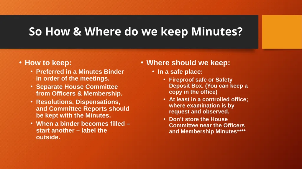 Minutes Everything you never wanted to know. What - slide 22 of 32
