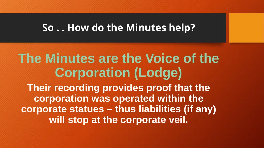 Minutes Everything you never wanted to know. What - slide 30 of 32