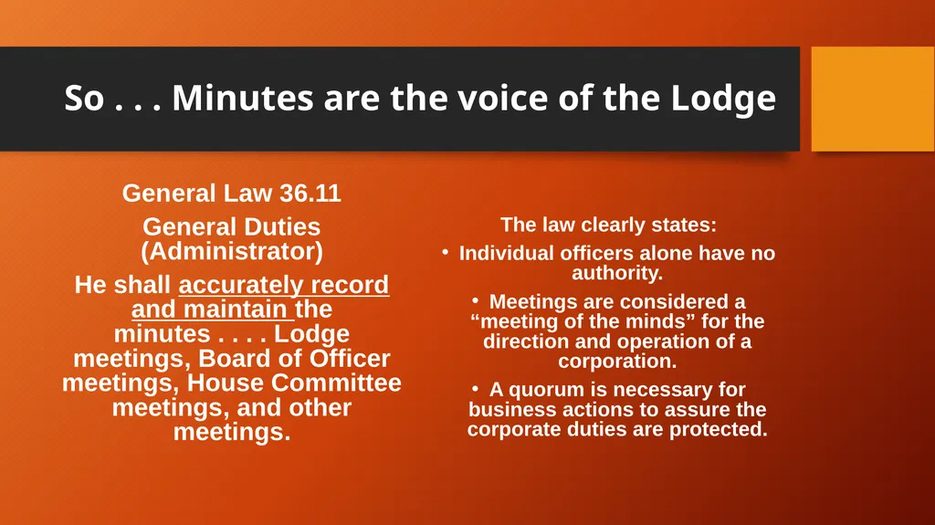 Minutes Everything you never wanted to know. What - slide 5 of 32