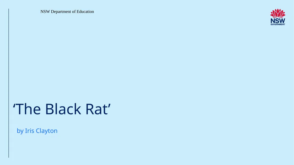 Poetic purpose ‘Resource 2 – ‘The Black Rat’ - slide 2 of 11