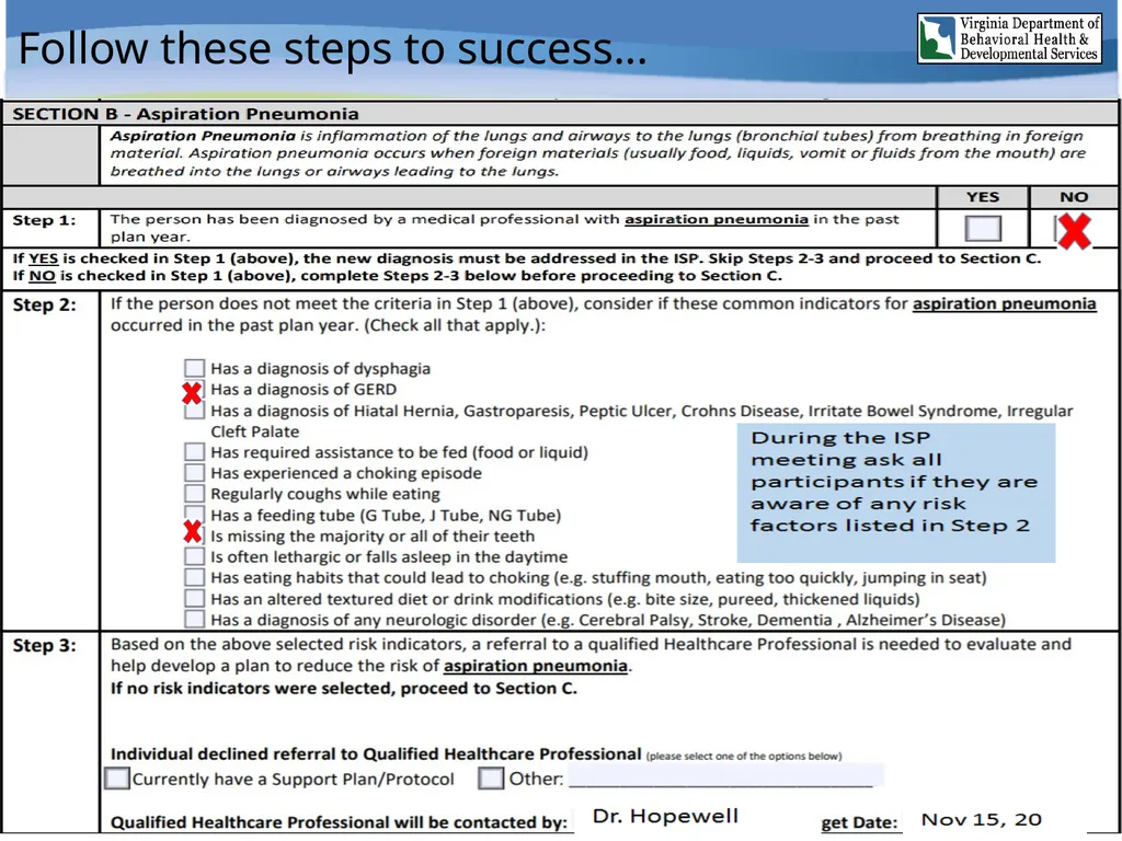 Aspiration Pneumonia Risk Awareness Training (RAT) - slide 23 of 26