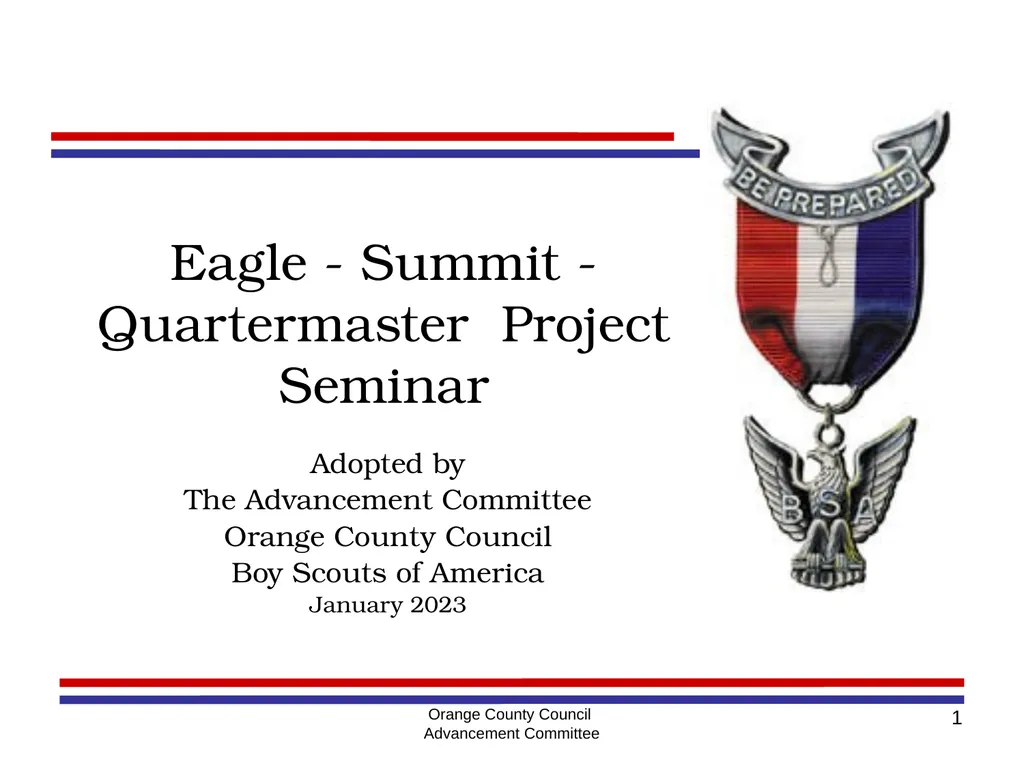 Eagle - Summit - Quartermaster Project Seminar - slide 1 of 26
