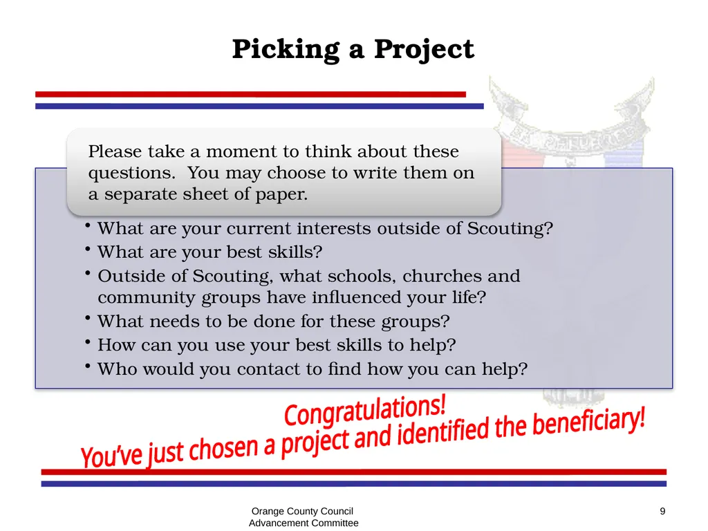 Eagle - Summit - Quartermaster Project Seminar - slide 9 of 26