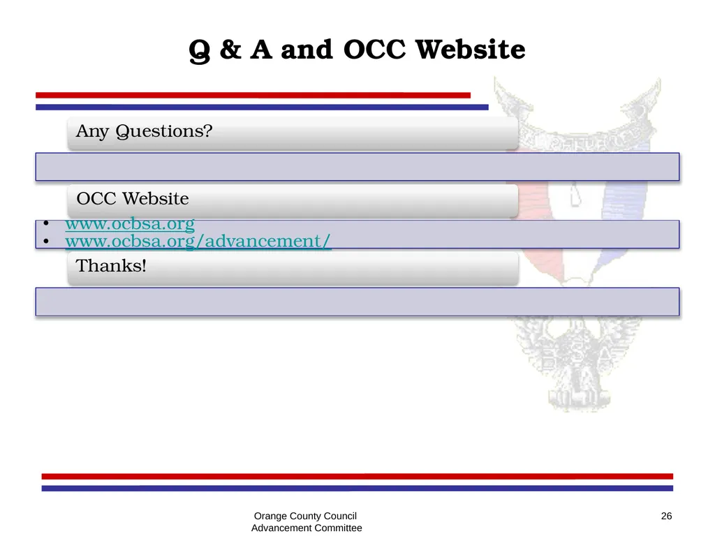 Eagle - Summit - Quartermaster Project Seminar - slide 26 of 26