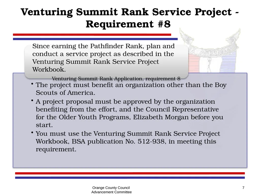 Eagle - Summit - Quartermaster Project Seminar - slide 7 of 26