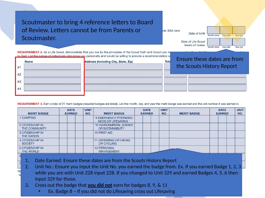 Follow the checklist below: Ensure this box is - slide 3 of 12