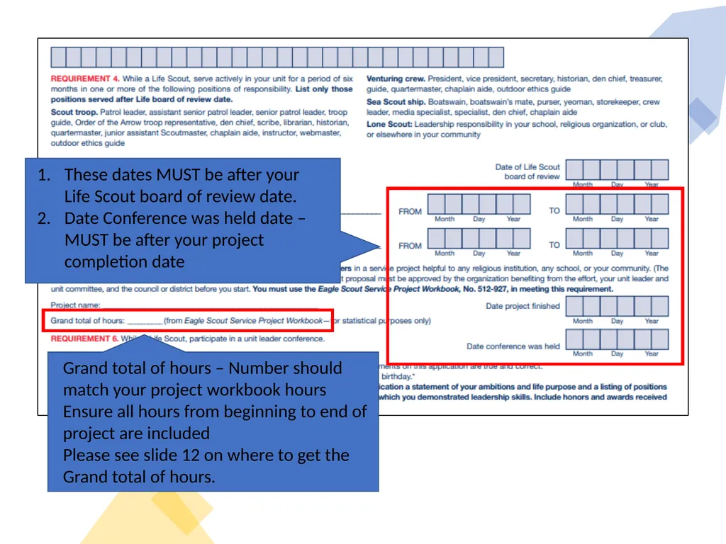 Follow the checklist below: Ensure this box is - slide 5 of 12