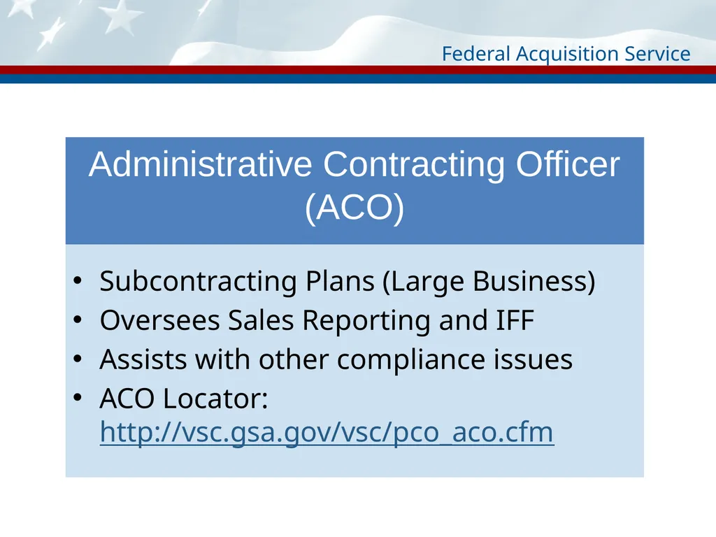 An Introduction to the MAS Program for Contractors - slide 20 of 33