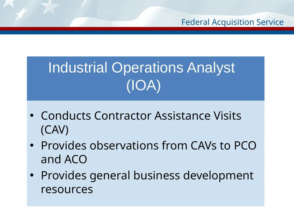 An Introduction to the MAS Program for Contractors - slide 21 of 33