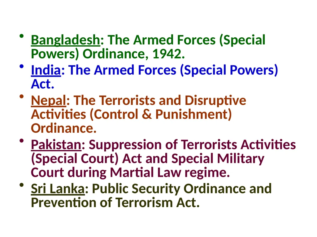 Military Justice South Asian Countries 24 Nov 2014 - slide 25 of 50