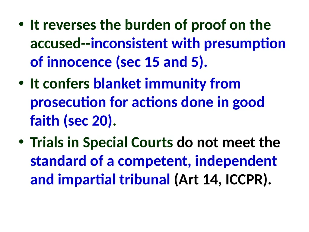 Military Justice South Asian Countries 24 Nov 2014 - slide 40 of 50