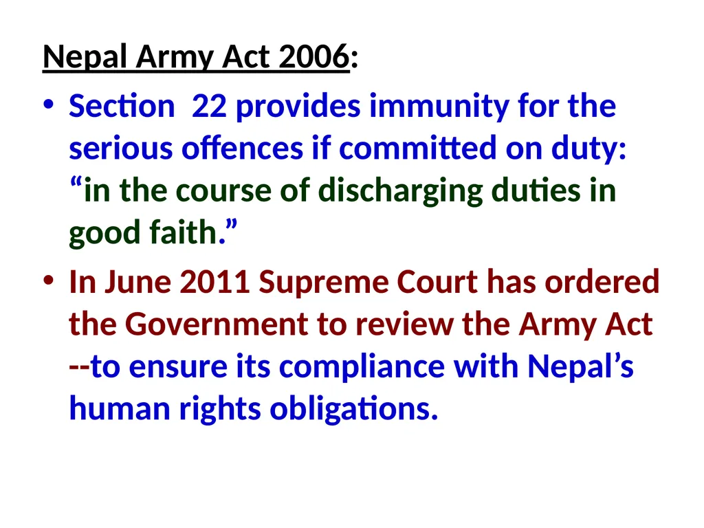 Military Justice South Asian Countries 24 Nov 2014 - slide 33 of 50